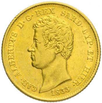 Carlo Alberto - 20 lire 1833 ... 
