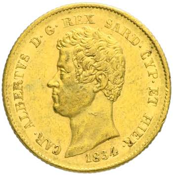 Carlo Alberto - 20 lire 1834 senza ... 