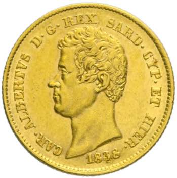 Carlo Alberto - 20 lire 1838 ... 