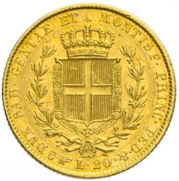 Carlo Alberto - 20 lire 1845 ... 