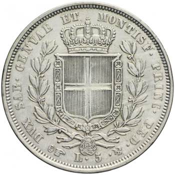 Carlo Alberto - 5 lire 1831 Torino ... 