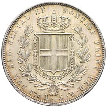 Carlo Alberto - 5 lire 1839 Genova ... 