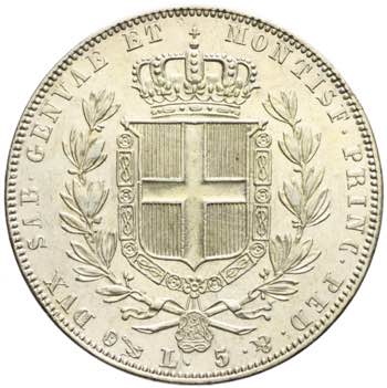 Carlo Alberto - 5 lire 1840 Genova ... 