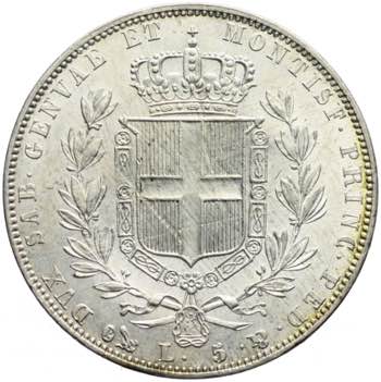 Carlo Alberto - 5 lire 1845 Genova ... 
