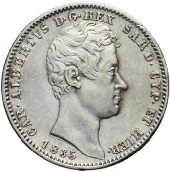 Carlo Alberto - Lira 1835 Genova P ... 
