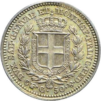 Carlo Alberto - 50 centesimi 1833 ... 