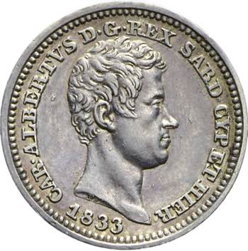 Carlo Alberto - 50 centesimi 1833 ... 