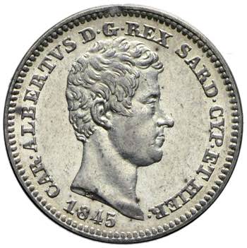 Carlo Alberto - 50 centesimi 1845 ... 