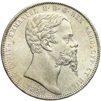 Vittorio Emanuele II - 5 lire 1851 ... 