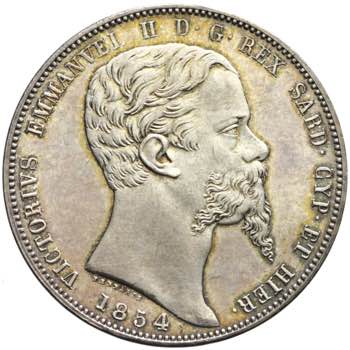 Vittorio Emanuele II - 5 lire 1854 ... 