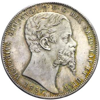 Vittorio Emanuele II - 5 lire 1857 ... 