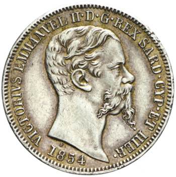 Vittorio Emanuele II - 2 lire 1854 ... 