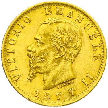 Vittorio Emanuele II -20 lire 1877 ... 