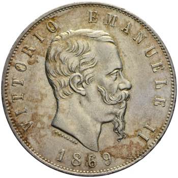 Vittorio Emanuele II - 5 lire 1869 ... 