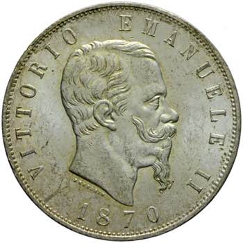 Vittorio Emanuele II - 5 lire 1870 ... 