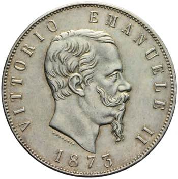 Vittorio Emanuele II - 5 lire 1873 ... 