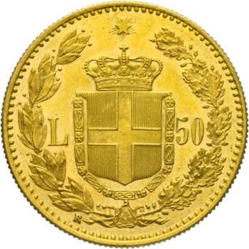 Umberto I - 50 lire 1884 Roma Av. ... 