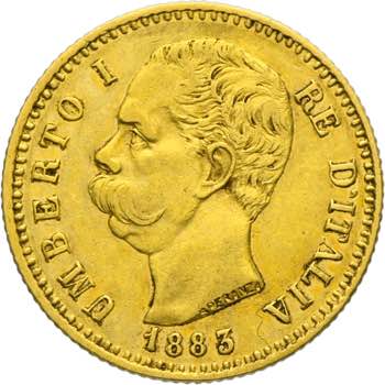 Umberto I - 20 lire 1883 Roma Av. ... 