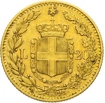 Umberto I - 20 lire 1883 Roma Av. ... 