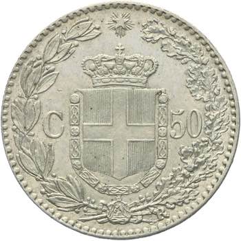Umberto I - 50 centesimi 1889 Roma ... 