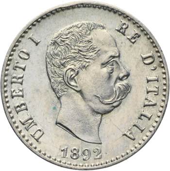 Umberto I - 50 centesimi 1892 Roma ... 