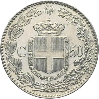 Umberto I - 50 centesimi 1892 Roma ... 