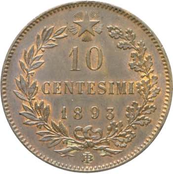 Umberto I - 10 centesimi 1893 ... 