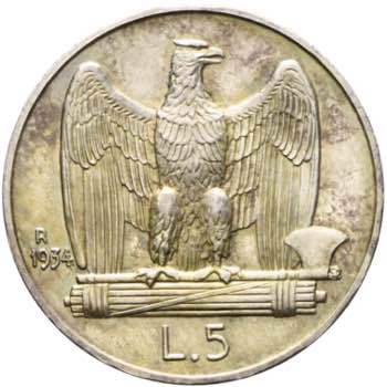 Vittorio Emanuele III -5 lire 1934 ... 
