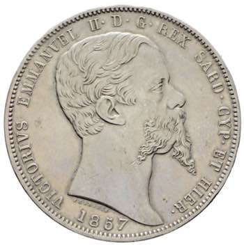 Vittorio Emanuele II - 5 Lire 1857 ... 