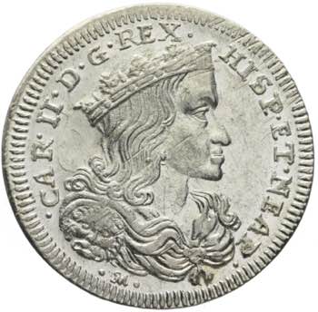 Napoli Carlo II 1665-1700 tarì o ... 