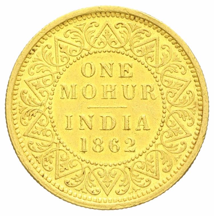India - mohur 1862 Calcutta Av. ... 