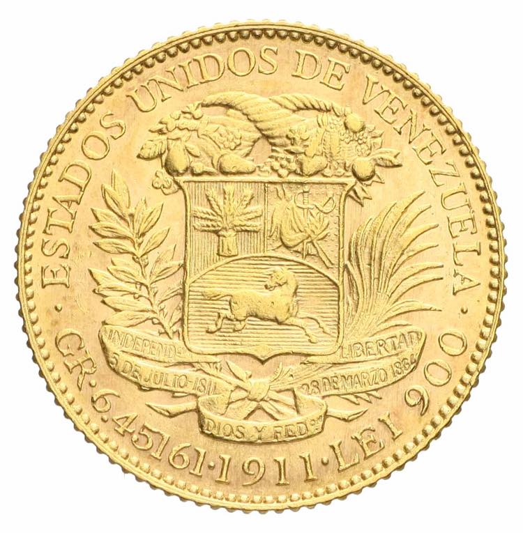 Venezuela - 20 bolivares 1911 Av. ... 