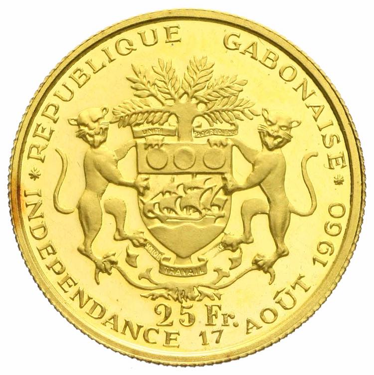 Gabon Repubblica - 25 franchi 1960 ... 