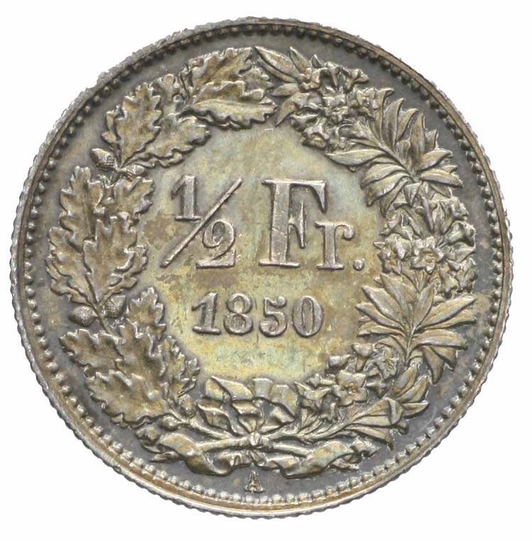 Svizzera - 50 centesimi 1850 Berna ... 