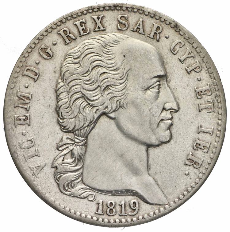 Vittorio Emanuele I - 5 lire 1819 ... 