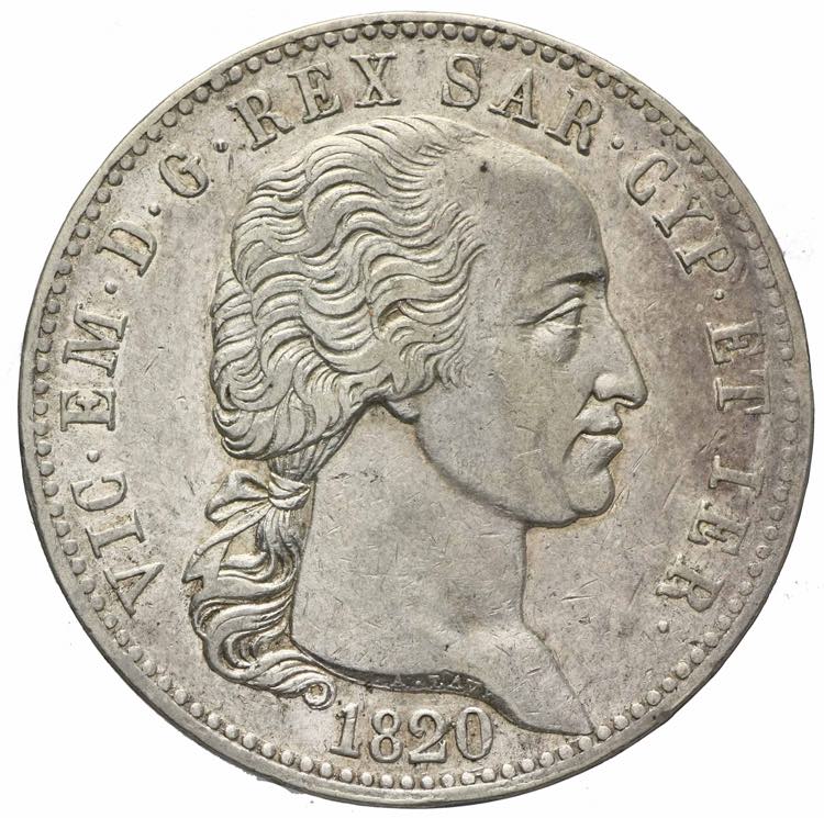 Vittorio Emanuele I - 5 lire 1820 ... 
