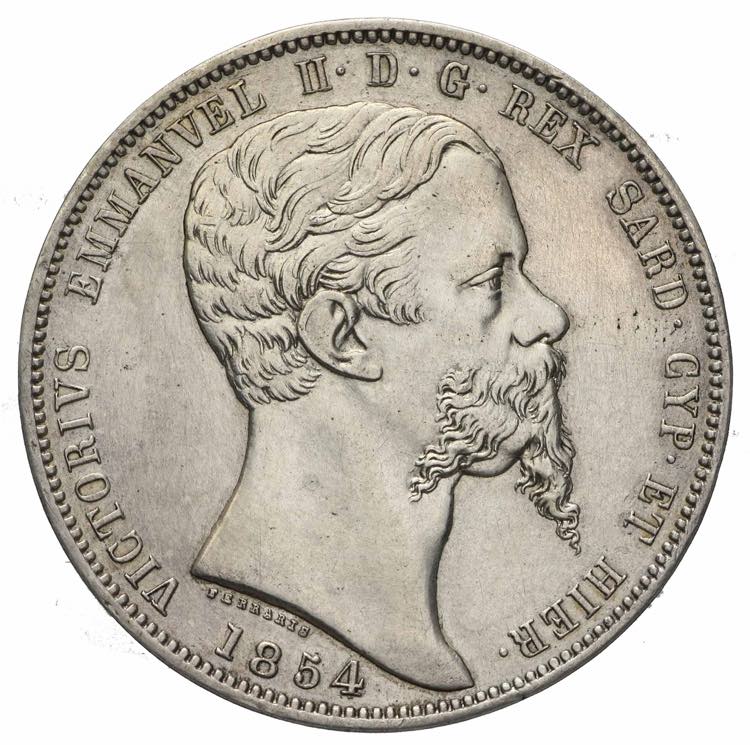Vittorio Emanuele II - 5 lire 1854 ... 