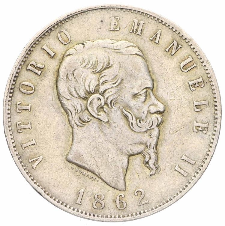 Vittorio Emanuele II - 5 lire 1862 ... 