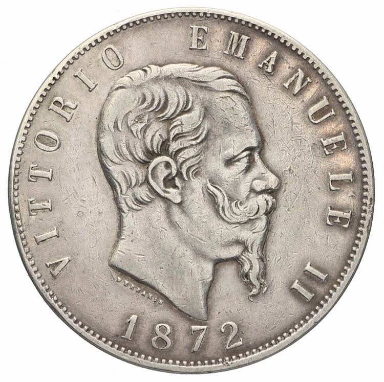 Vittorio Emanuele II - 5 lire 1872 ... 