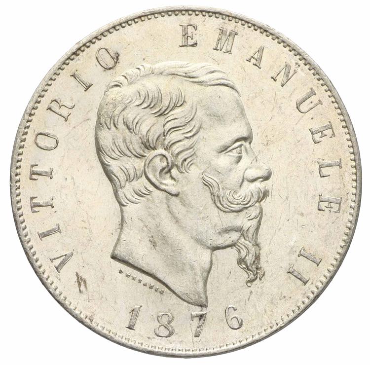 Vittorio Emanuele II - 5 lire 1876 ... 