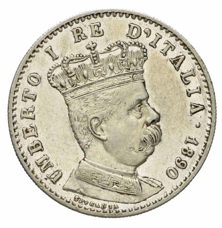Umberto I - Lira argento 1890 ... 