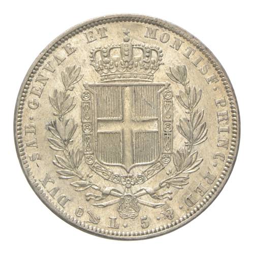 Carlo Alberto - 5 lire 1837 Genova ... 