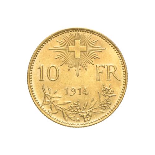 Svizzera - 10 franchi Vreneli 1914 ... 