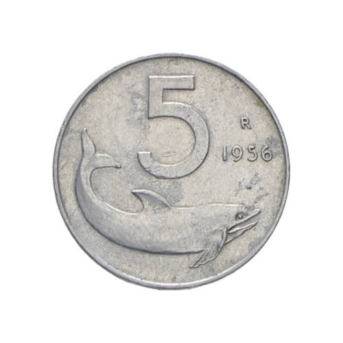 Repubblica Italiana - 5 lire 1956 ... 