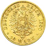 Germania - Baviera  10 marchi 1880 D Av. 10 ... 