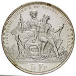 Svizzera - Tiro federale 5 Franchi 1883 ... 