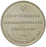 Svizzera - Tiro federale 5 Franchi 1939 ... 