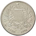 Repubblica Del Guatemala - 1 peso 1894 H Ag. ... 