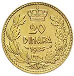 Jugoslavia – Alessandro I - 20 dinara 1925 ... 