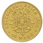 Germania – 10 marchi 1888 Amburgo Av. 10 ... 